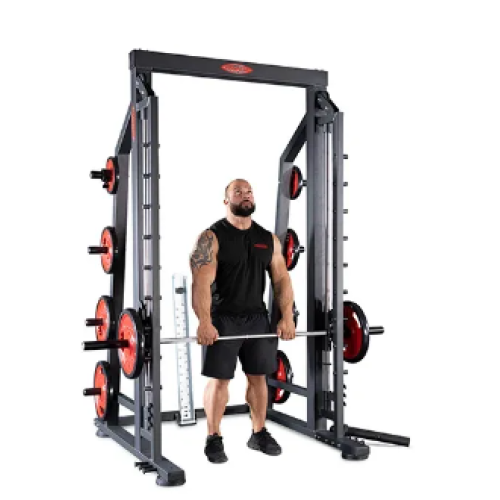 plated loaded Olympic smith machine counterbalanced
