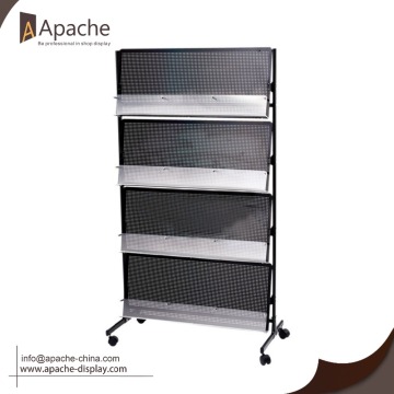 Wholesale Metal bergerak rak display koran garasi