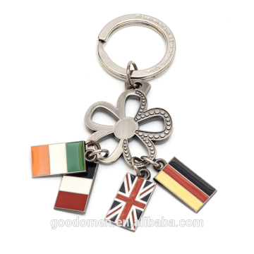 Custom Metal Shopping national flag Keyring