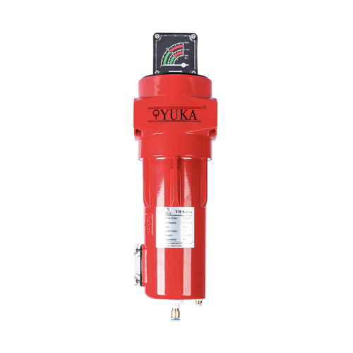Differential pressure gauge for compressed air filters