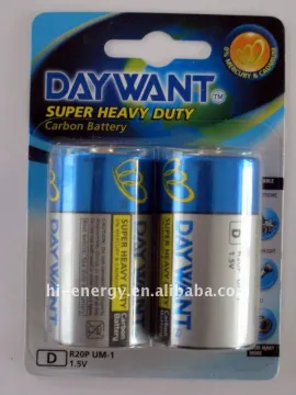 R20/D Aluminum Foil Jacket Primary Battery