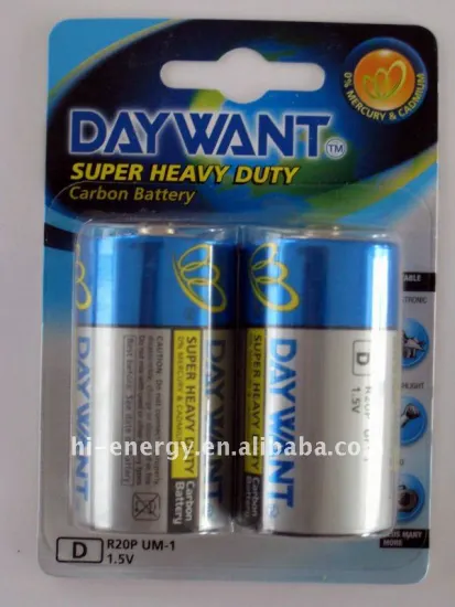 R20/D Aluminum Foil Jacket Primary Battery