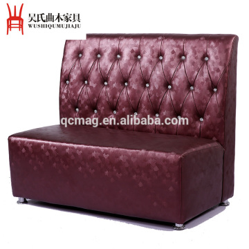 Grape red leather sofa table dining seat