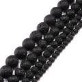 Craft Natural Black Lava Beads for Jewelry Making