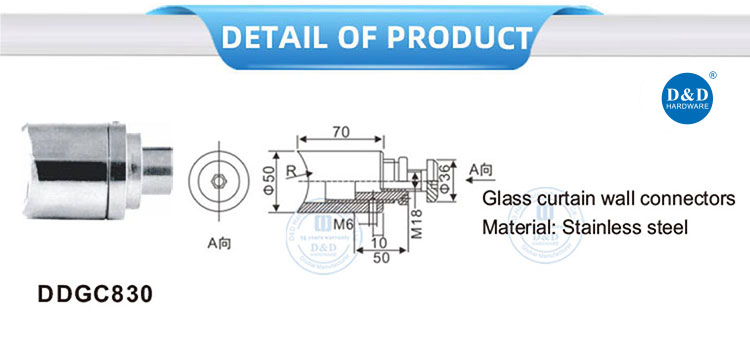 glass clamp baluster connector