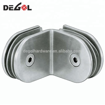 90 degree stainless steel clips to glass clamp