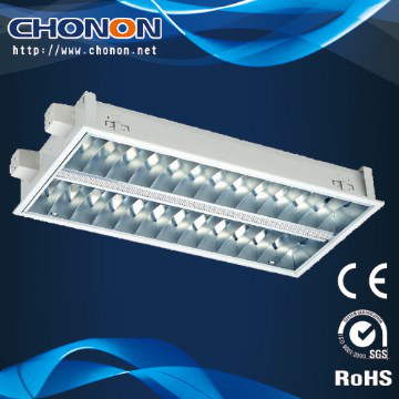 Recessed mounting 2X20W T8 flourescent lamp with aluminum reflector