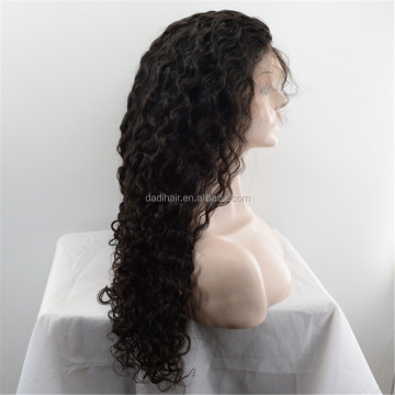 Affordable price front lace wig human hair 150% density 100% virgin Brazilian hair curly wig