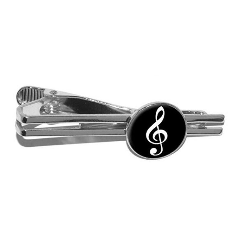 Vintage Treble Clef Music Tie Bar