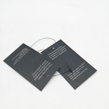 Black Light Luxury Hang Tag With String