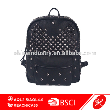 fashion punk style women rivet backpack casual travel bag