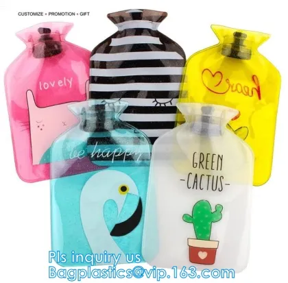 Winter Outdoor Pvc Hot Water Bottle Bag, pvc hot water bag fomentation, Water Bottle Ice Bag With Knitted Covers