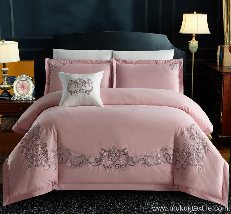 European 100% bedsheet cotton for hotel bedding set