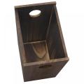 Freestanding Retro Brown Wooden Trash Can for Multi-Scenario