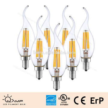 Safely touch energy saving led lamp 2W 4W led filament bulb e12