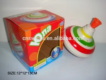 flashing top toys promotion gift plastic Top Metal handle