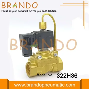 322H36 3/4'' 40 bar High Pressure Normally Open Brass Solenoid Valve For Bottle Blowing Machine 24VDC 110VAC 220VAC