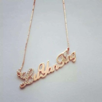 14K goldfilled charm necklace