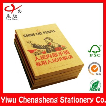 Bulk thin recycled paper kraft notebook