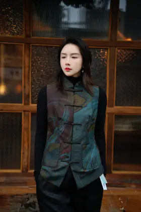 Shisanchai Hexi Four Prefectures Xiangyunsha Mandarin Collar Vest