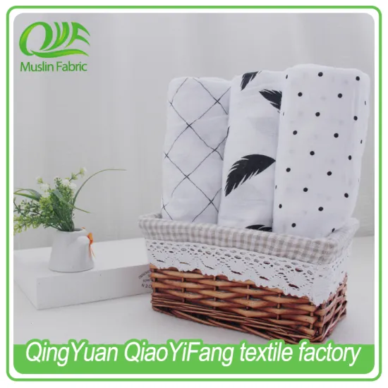 black and white baby swaddle blanket