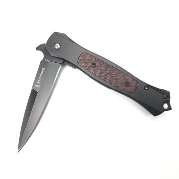 FA75 Elegante coltello pieghevole tattico intarsio in legno - Precisione ingegnerizzato per durata e prestazioni