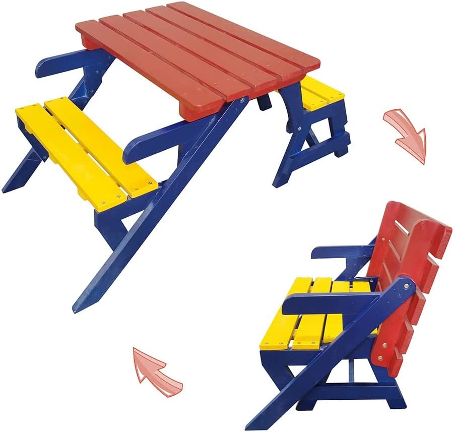 Armchair Deformable 2 in 1 Foldable Picnic Table