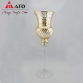 Gold color hurricane with Christmas Candle Holder