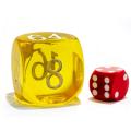 Big Translucent Backgammon Doubling Cube Dice 30MM, Large Backgammon Doubling Number Dice 1 3/16