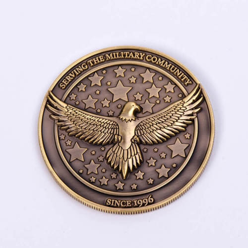 Υψηλής ποιότητας έθιμο Gold Metal Military Challenge Coin