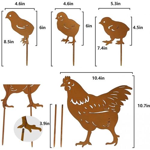  Memorial Wind Chimes Chicken Yard Art Metal Stakes Manufactory