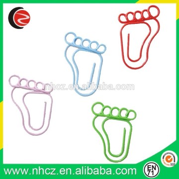 Fashion High Quality Metal Foot Shaped Paper Clips