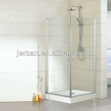 6mm tempered glass square simple shower enclosure with low tray