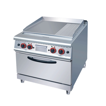 Commercial Electric Griddle with Oven - 2/3 Flat & 1/3 Grooved - For Sale
