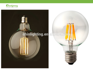 LED Edison filament bulb G95 Globe led filament bulb 6W 8W decorated bulb