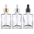 30ml 50ml 100ml Flat Square Glass Dropper Bottles