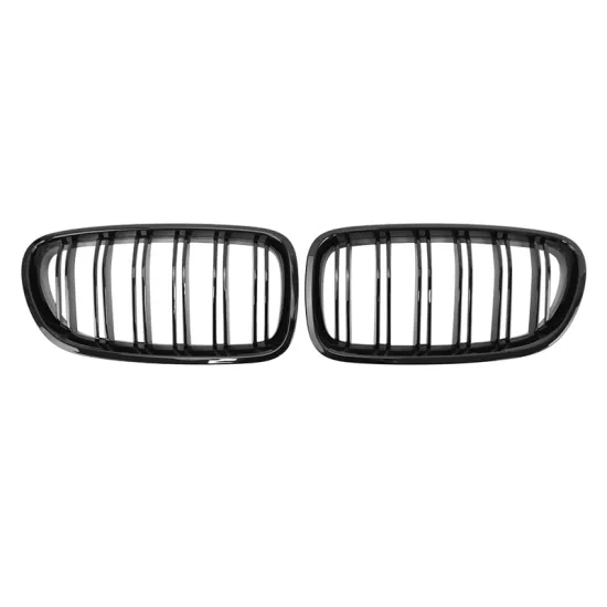 Gloss Black Dual Slat Kidney Grill for BMW 5 Series F10 2010-2017