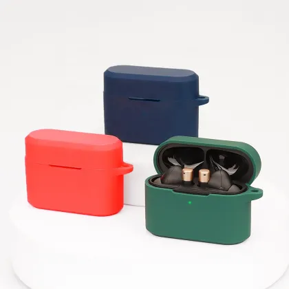 Custom Silicone Protective Case Cover for 1MORE Pistonbuds Pro Q30 - Anti Fall Anti Dust with Hook Earphone Case