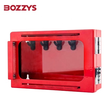 Steel Wall-Mounted Functional Safety Lockout Boxes with Transparent Acrylic Visual Door Panels