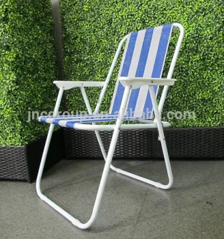Stip color design outdoor chair with iron frame