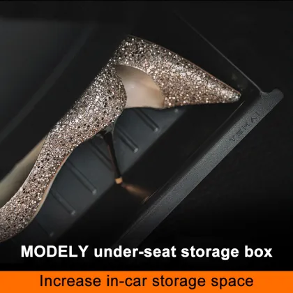 Tesla Model Y Co-pilot Seat Under Tray Storage Box