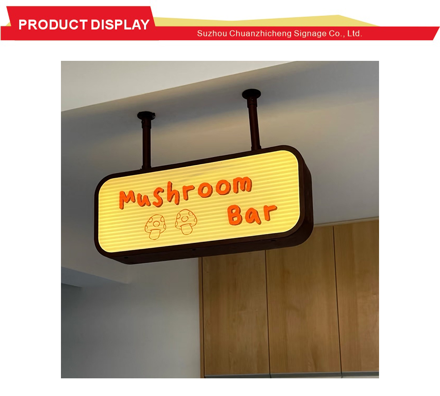Two Sided Ceiling Mounted Commercial Lightbox