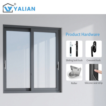 Slide Modern Design Aluminum Frame Glass Sliding Window
