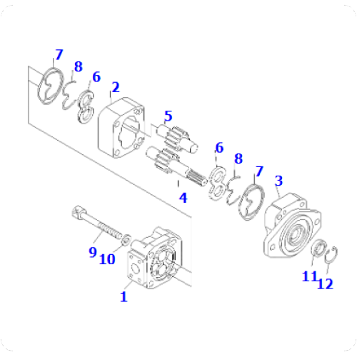 Ground leveling machine GD605A gear pump 23A-60-11203