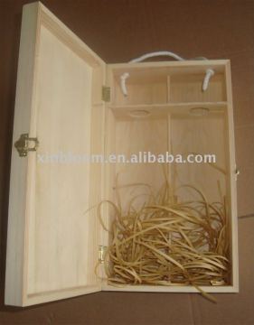 2 bottle wooden wine box, wooden wine case