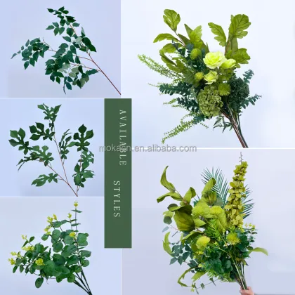 Artificial Banyan Tree Branch Leaf for Hotel and Stage Decoration