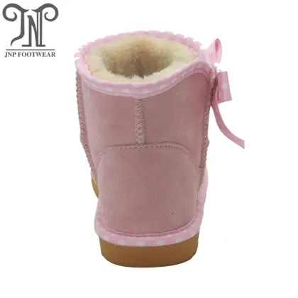 Girls Pink Lace Up Ankle Boots