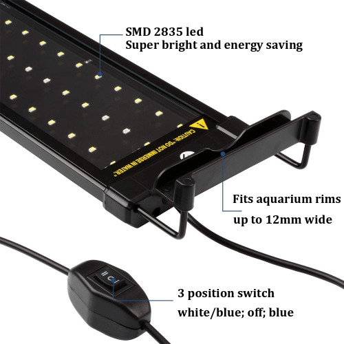LED Fish Tank Light with Extendable Brackets
