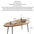 Modern Nordic Coffee Table Lifestyle Tea Table with Walnut Pattern For Livingroom Bedroom