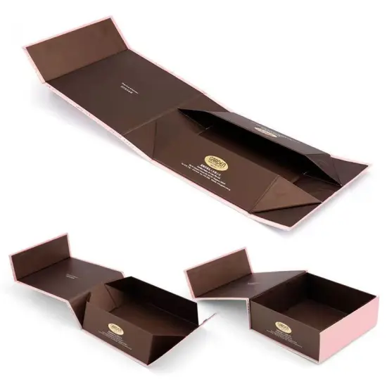 Recycled Clothe Magnetic Folding Gift Box with Ribbon
